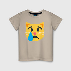 Детская футболка Жёлтый котик грустит