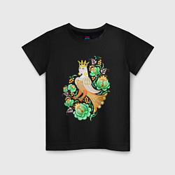 Детская футболка Птица Сирин среди русского орнамента
