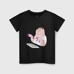 Детская футболка Питер Гриффен с длинными ногтями