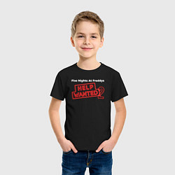 Футболка хлопковая детская Five nights at Freddys help wanted 2 logo, цвет: черный — фото 2