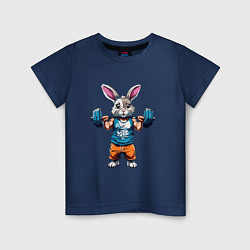 Детская футболка Кролик спортсмен