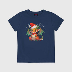 Детская футболка Red christmas dragon