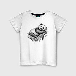 Детская футболка Панда жует бамбук