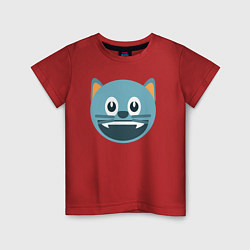 Детская футболка Голубой котик в восторге