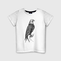Детская футболка Орёл на бревне