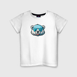 Детская футболка Полярный медведь в очках