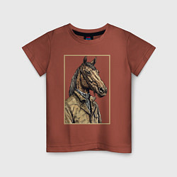 Детская футболка Конь в бежевом пальто