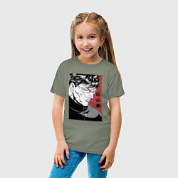 Футболка хлопковая детская Ханаяма, цвет: авокадо — фото 2