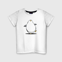 Детская футболка Мультяшный пингвин шагает