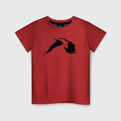 Детская футболка Орёл в полёте трафарет