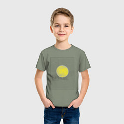 Футболка хлопковая детская Луна геометрия, цвет: авокадо — фото 2