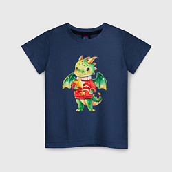Детская футболка Новогодний милый дракончик