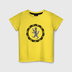 Детская футболка Окружённый змеями геральдический кот