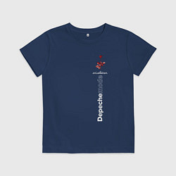Футболка хлопковая детская Depeche Mode - Violator роза, цвет: тёмно-синий