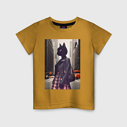 Детская футболка Cat fashionista - New York - ai art