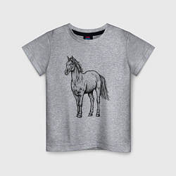 Детская футболка Лошадь стоит