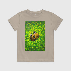 Детская футболка Мишка в яркой зелени