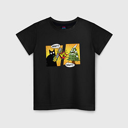 Детская футболка Кот против елки