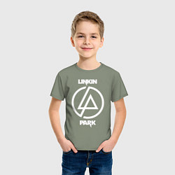 Футболка хлопковая детская Linkin Park logo, цвет: авокадо — фото 2