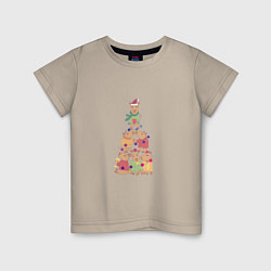 Детская футболка Новогодние капибары