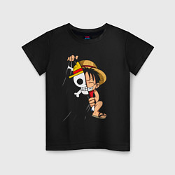 Детская футболка One Piece Луффи флаг