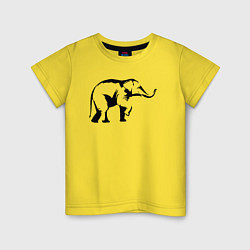Детская футболка Слон в профиль
