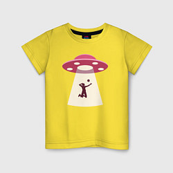 Детская футболка НЛО и волейболист