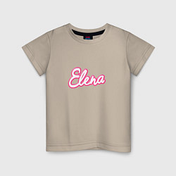 Детская футболка Елена в стиле Барби - обьемный шрифт