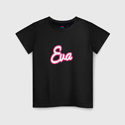 Детская футболка Ева в стиле барби - объемный шрифт