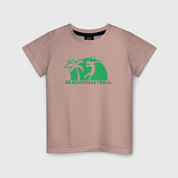 Детская футболка Green beach volleyball