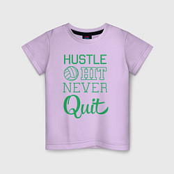 Детская футболка Hustle hit never quit