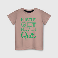 Детская футболка Hustle hit never quit