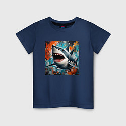 Детская футболка Зубастая акула