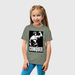 Футболка хлопковая детская Арнольд - конкурируй, цвет: авокадо — фото 2