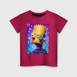 Детская футболка Cyber Bart Simpson - ai art