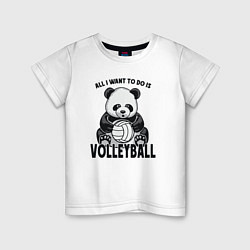 Детская футболка Panda volleyball