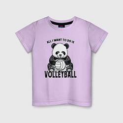 Детская футболка Panda volleyball