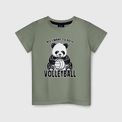 Детская футболка Panda volleyball