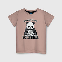 Детская футболка Panda volleyball