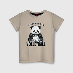 Детская футболка Panda volleyball