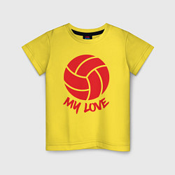 Детская футболка Volleyball my love