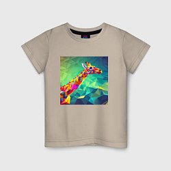 Детская футболка Жираф кубизм