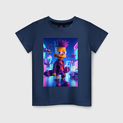 Детская футболка Bart Simpson with a skateboard - art punk