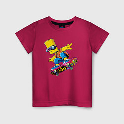 Детская футболка Bart Simpson on a skateboard - extreme