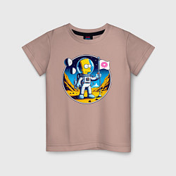 Детская футболка Космонавт Барт Симпсон на другой планете