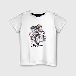 Детская футболка NewJeans album Get Up chibi style