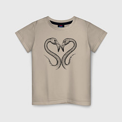 Детская футболка Фламинго сердечко