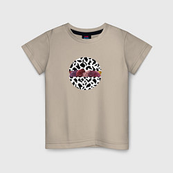 Детская футболка Пятнистый паттерн с цветами