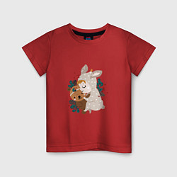 Детская футболка Малыш зайка с медвежонком