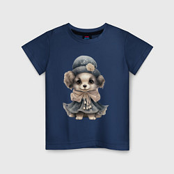 Детская футболка Милая собачка в акварельном стиле
